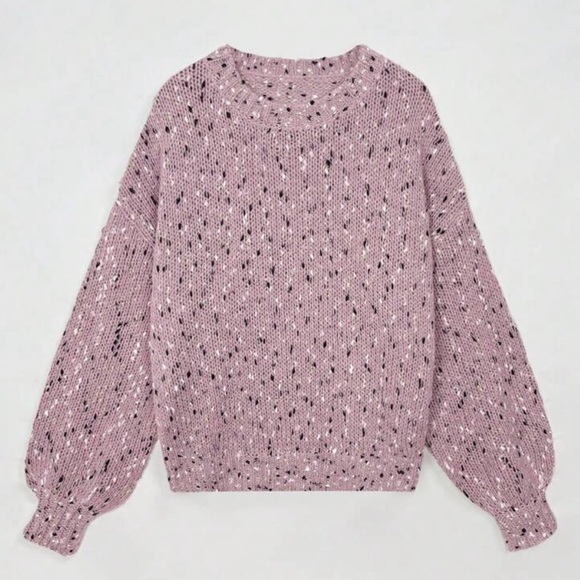 Luxe chunky marble knitted sweater top - Picture 4 of 6